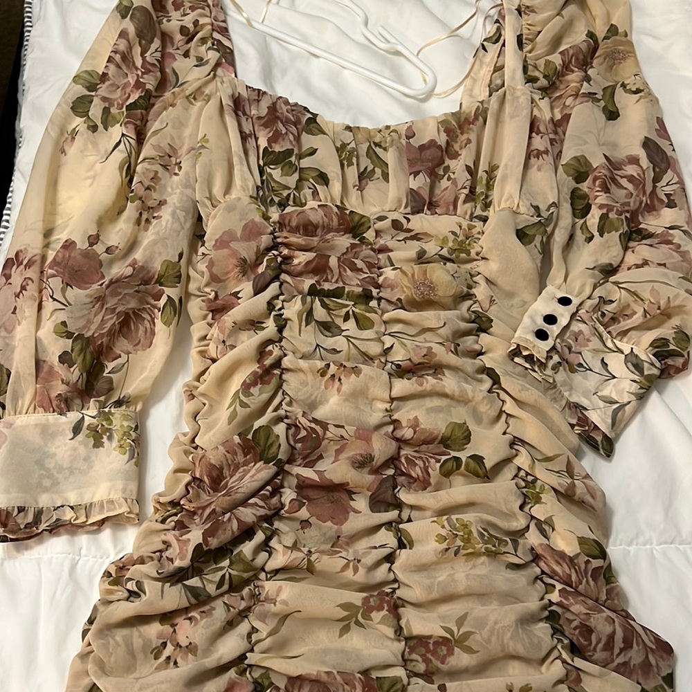 Zara floral mini dress